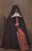 La superieure du couvent des Annonciades de Boulogne-sur-Mcr Vers (mk11) Jean Baptiste Camille  Corot